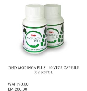 DND MORINGA PLUS (60 VEGE CAPSULE) × 2 BOTOL