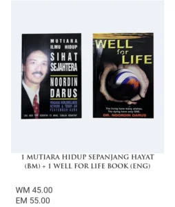 1 MUTIARA HIDUP SEPANJANG HAYAT (BM) + 1 WELL FOR LIFE BOOK (ENG)