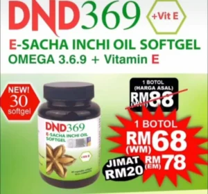 30 BIJI : DND369 E - SACHA INCHI OIL : MINI BOTOL
