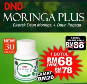 30 BIJI : DND MORINGA PLUS : MINI BOTOL