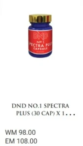 1 BOTOL : DND NO.1 SPECTRA PLUS (30 CAP) - DND SPICE.