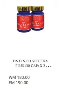2 BOTOL : DND NO.1 SPECTRA PLUS (30 CAP) - DND SPICE.