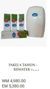 PAKEJ 4 TAHUN - RXWATER + MAINTENANCE