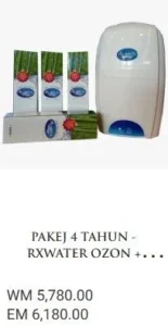 PAKEJ 4 TAHUN - RXWATER OZON + MAINTENANCE
