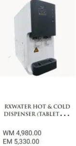 RXWATER HOT & COLD DISPENSER (TABLETOP ) + FREE CARTRIDGE 1 X 2 + CARTRIDGE 2 X 1