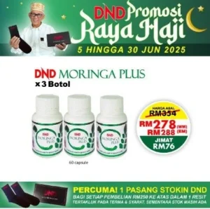 PACKAGE 11: DND MORINGA PLUS - 60 VEGE CAPSULE X 3 BOTOL