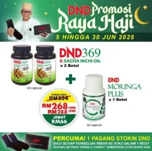 PACKAGE 6: 2 BOTOL DND ESIO + 1 BOTOL DND MORINGA PLUS