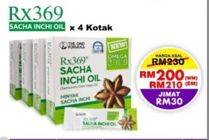 PACKAGE 14: RX369 SACHA INCHI OIL (5ML X 15 SACHETS) X 4 KOTAK (Copy)