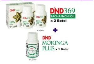 PACKAGE 4: 2 BOTOL DND369 SIO SOFTGEL + 1 BOTOL DND MORINGA PLUS