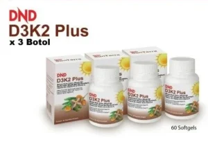 package 12: DND D3K2 PLUS SOFTGEL (60 SOFTGEL) X 3 BOTTLES