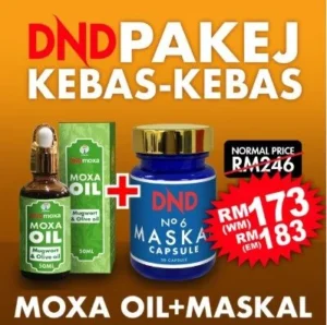 DND PAKEJ KEBAS-KEBAS (1 DND MASKAL + 1 MOXA OIL)